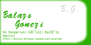 balazs gonczi business card